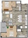 Two bedroom floor plan